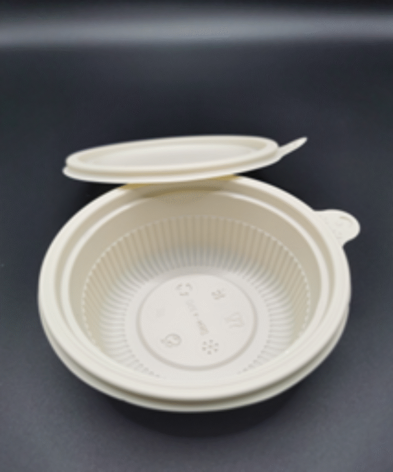 La protection de l'environnement jetables dégradable Boîte à lunch pour emporter la vaisselle de table contenant des aliments