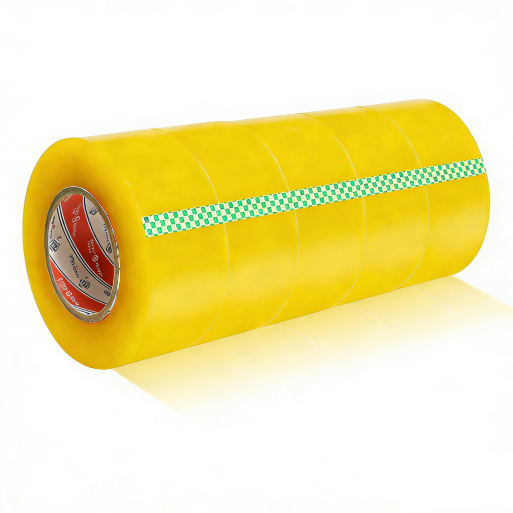 Transparent sealing and packing tape