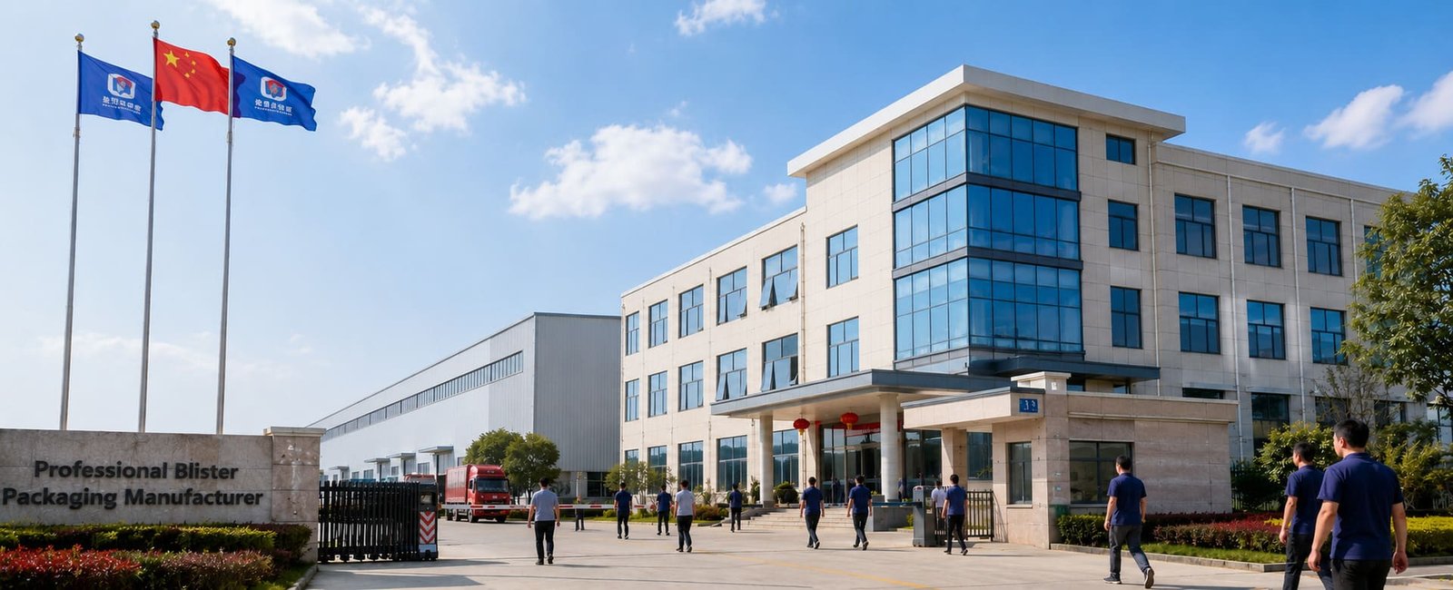 Modern blister packaging production facility showcasing advanced manufacturing equipment and quality control processes for custom packaging solutions