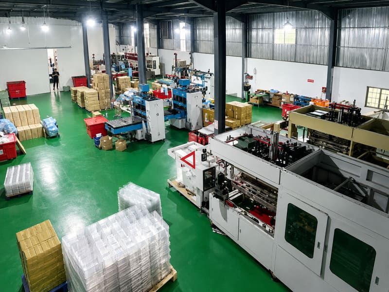 Custom blister packaging manufacturing facility -- thermoforming production lines for OEM/ODM packaging solutions